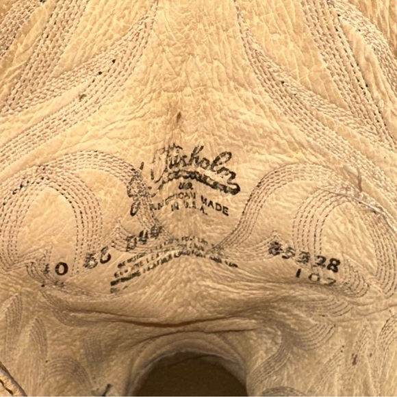 J. Chisholm Vintage Cowboy Boots Brown Leather Men’s Size 10 EE Wide Made in USA - Picture 6 of 8